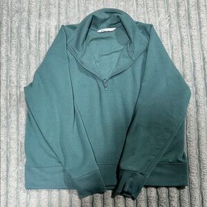 DSG Women's Teal Half-Zip Sweater